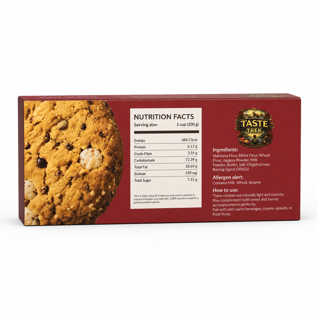 Sugar Free Makhana & Millet Cookies